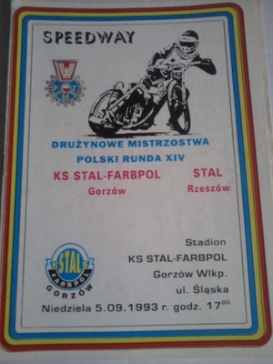 STAL -FARBPOL GORZÓW-STAL RZESZÓW 05.09.1993