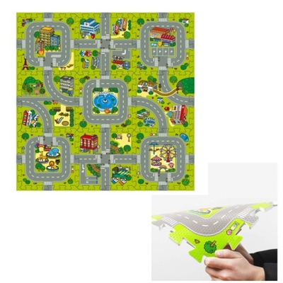 PUZZLE PIANKOWE MATA PIANKOWA MIASTO ULICE DROGI