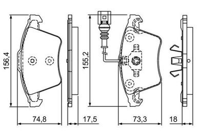 BOSCH 0 986 494 203 КОЛОДКИ ТОРМОЗНЫЕ