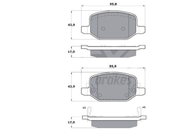 TOMEX BRAKES ZAPATAS DE FRENADO FIAT 500L 12- PARTE TRASERA  