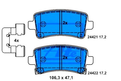 ATE КОЛОДКИ ГАЛЬМІВНІ OPEL ЗАД INSIGNIA 1,4-2,0 08-