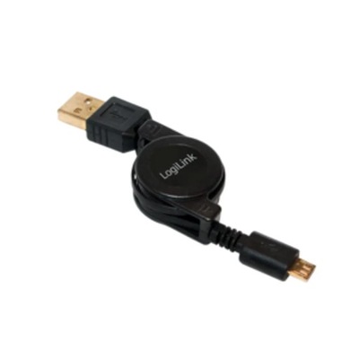 LogiLink CU0090 kabel USB 0,75 m USB 2.0 USB A Micro-USB B Czarny