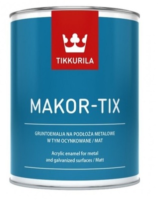 TIKKURILA MAKOR-TIX FARBA DO METALU GRAFIT 1L