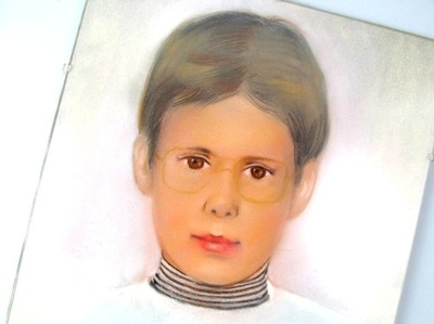 PIĘKNY PASTEL PORTRET OBRAZ CHŁOPIEC PASTELA