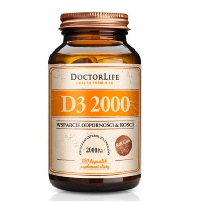 Doctor Life D3 2000 z Lanoliny w oliwie z oliwek suplement diety 120