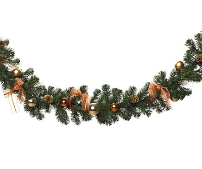 GIRLANDA ŚWIĄTECZNA CHOINKOWA ŁAŃCUCH STROIK 270cm DEKORACJA NA ŚWIĘTA