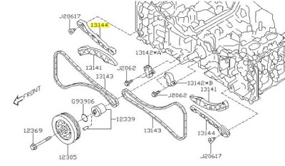 SOPORTES CADENA DISTRIBUCIÓN SUBARU 13144AA200 ORIGINAL  