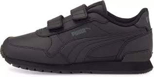 Puma buty dziecięce skórzane czarne na rzepy St Runner 384905 01 r. 35