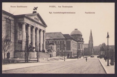 Poznań - Posen - Teatr Miejski, feldpost 1916 r