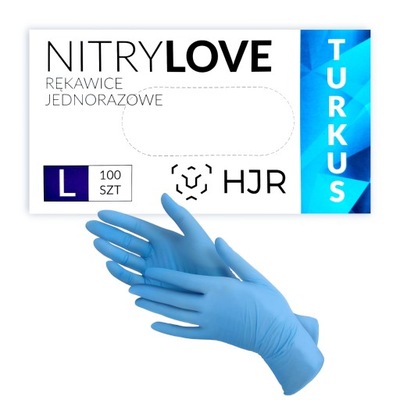 Rękawiczki nitrylowe L jednorazowe HJR 100 szt