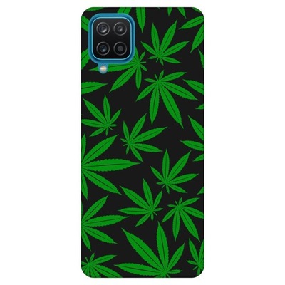 Etui do Samsung Galaxy A12 Wzory Ganja Marihuana Cannabis Zioło THC