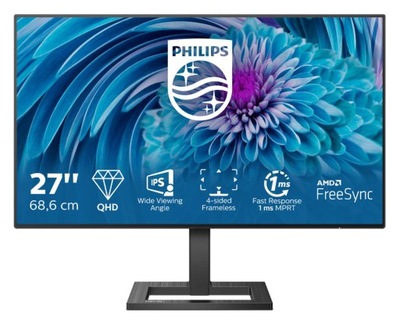 Monitor LED Philips E-Line 275E2FAE/00 27" 2560x1440px IPS / PLS