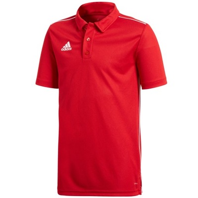 128cm Koszulka dla dzieci adidas Core 18 Polo JUNIOR czerwona CV3681 128cm