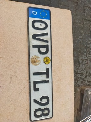 PLACA REJSTRACYJNA DE AUTOMÓVIL KOLEKCJONERSKA  