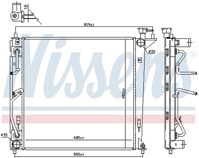 RADUADOR SISTEMA DE REFRIGERACIÓN DEL MOTOR 66763  