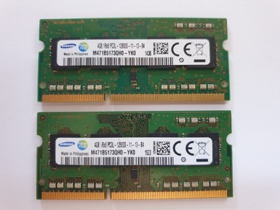 DDR3 8GB 2x4GB DDR3 SO-DIMM PC3L 12800S 1600MHz