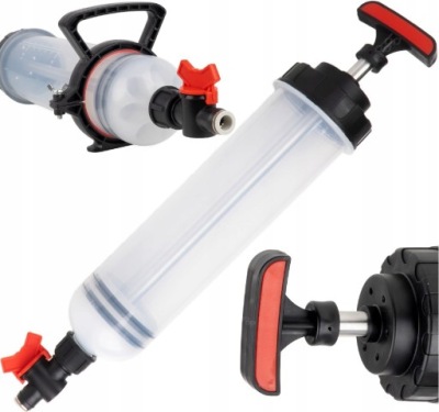 ODSYSARKA STRZYKAWKA RĘCZNA DO PŁYNÓW EKSPLOATACYJNYCH PALIWA OLEJU 1500ML