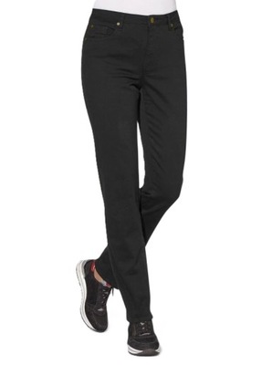 Haloo spodnie czarne jeansowe z wyszyciem 46