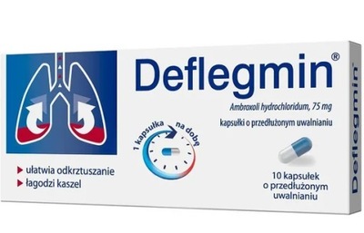 Deflegmin 75 mg 10 kaps. kaszel odksztuszanie