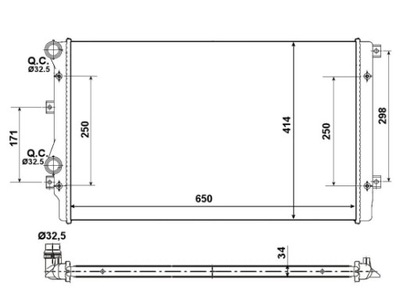 RADUADOR DEL MOTOR NRF 53406A  