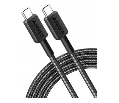 Kabel Anker 322 USB-C na USB-C 0.9m czarny