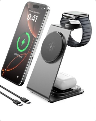 Stacja ładowania bezprzewodowego Intoval 3 w 1