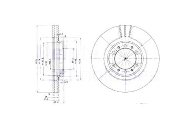 DELPHI DISCOS DE FRENADO 2 PIEZAS PARTE DELANTERA MITSUBISHI L200 PAJERO CLASSIC  