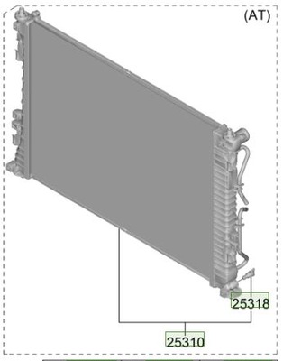 Радіатор wody hyundai tucson iv nx4e 25310n7030 фото №1