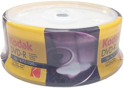 Płyty KODAK DVD-R 4,7GB Klasyczne Opakowanie 25szt