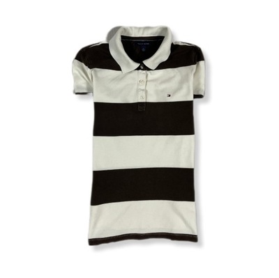 Tommy Hilfiger Polo Damskie Paski Logo Klasyk S M