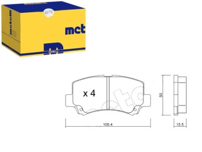 Met22-0419-0 гальмівні колодки гальмівні suzuki wagon r+ 97-0 фото №1