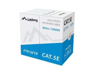 Kabel FTP Lanberg kat. 5e 305m drut CCA