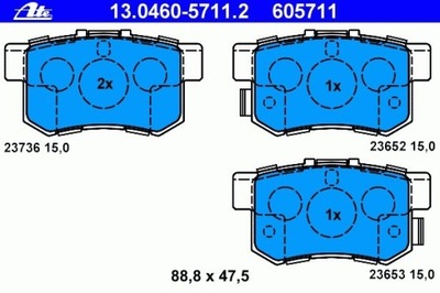 ZAPATAS DE FRENADO HONDA ACCORD UNIVERSAL 03-TYL Z CZUJ  