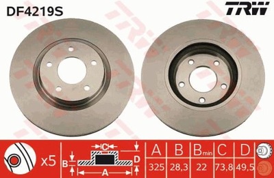 DISCO DE FRENADO TRW DF4219S  