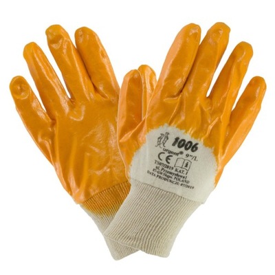 Rękawice robocze nitrylowe żółte URGENT '9
