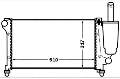 Радиатор fiat panda 1,1 03- hella фото №1