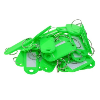50x jednofarebné farebné vodotesné identifikačné štítky batožiny štítky zelené
