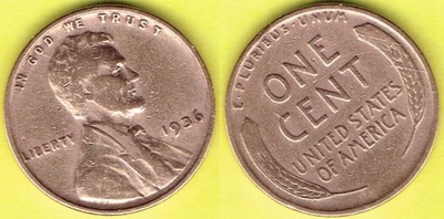 USA 1 Cent 1936 r.