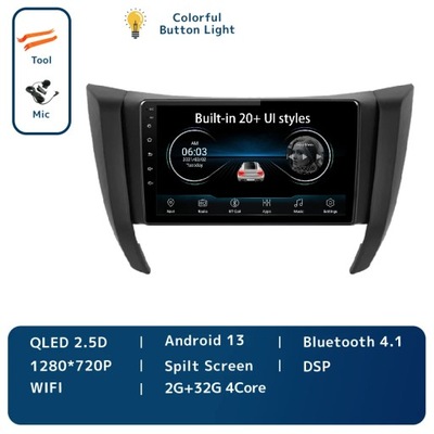 PARA NISSAN NAVARA FRONTIER NP300 4 D23 2014-2021 RADIO DE AUTOMÓVIL BEZPRZEWODOWY CARPLAY  