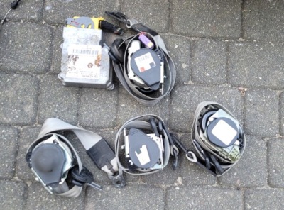 Audi q7 i 4l комплект ременів безпеки сірі перед задня лівий правий фото №1