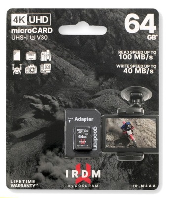 Karta pamięci GOODRAM microSD 64GB IRDM 100/40MB/s