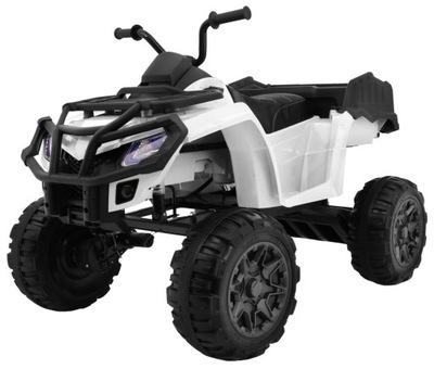 Quad XL ATV 4x4 dla dzieci Biały auto na akumulator