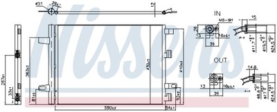 NISSENS 941194 КОНДЕНСАТОР, КОНДИЦІОНЕР