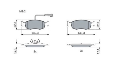 BOSCH 0 986 494 463 КОЛОДКИ ГАЛЬМІВНІ