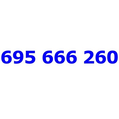 695 666 260 PLUSH PLUS ZŁOTY NUMER NR TELEFONU KARTA SIM STARTER NA KARTĘ