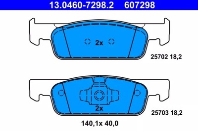 ZAPATAS DE FRENADO 607298  