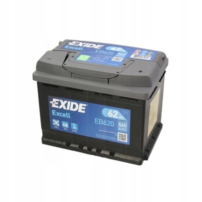 Akumulator EXIDE EXCELL 62Ah 540A P+