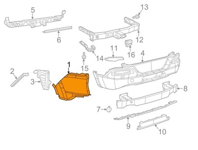 ÁNGULO DE PARAGOLPES JEEP CHEROKEE KL 14- IZQUIERDO  