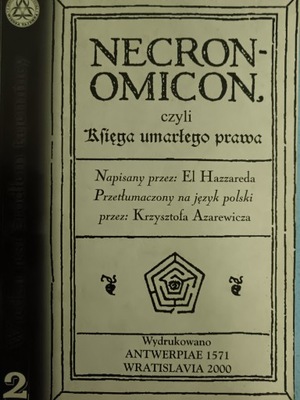 NECRONOMICON CZYLI KSIĘGA UMARŁEGO PRAWA