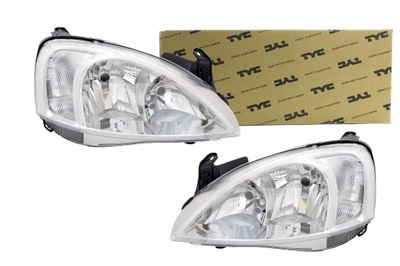 SET LAMPS ELE. H7+H7 OPEL CORSA C 00-02 TYC  